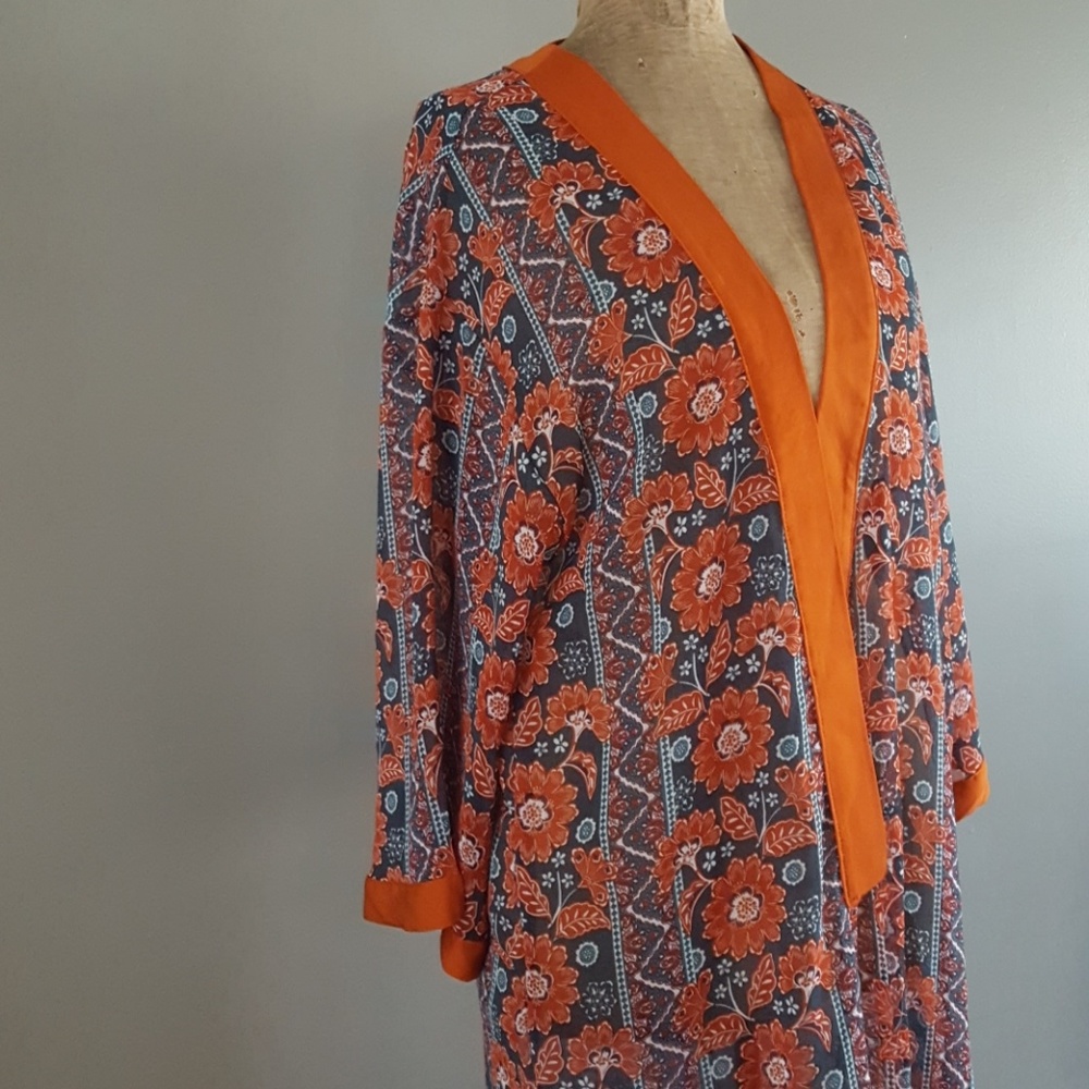 70's Style Kimono Vintage Pattern Duster